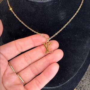 Louis vuttion Gold Pendant Necklace